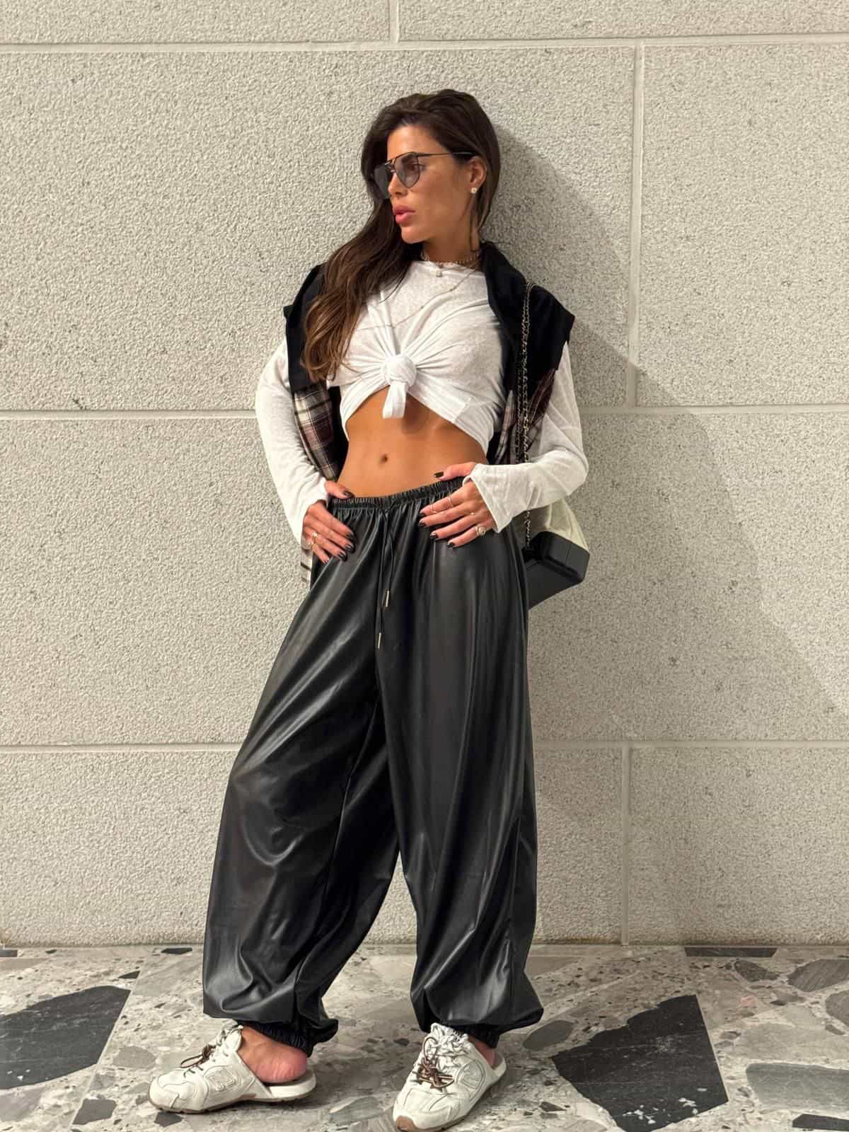 מכנס עור בלון מאיה