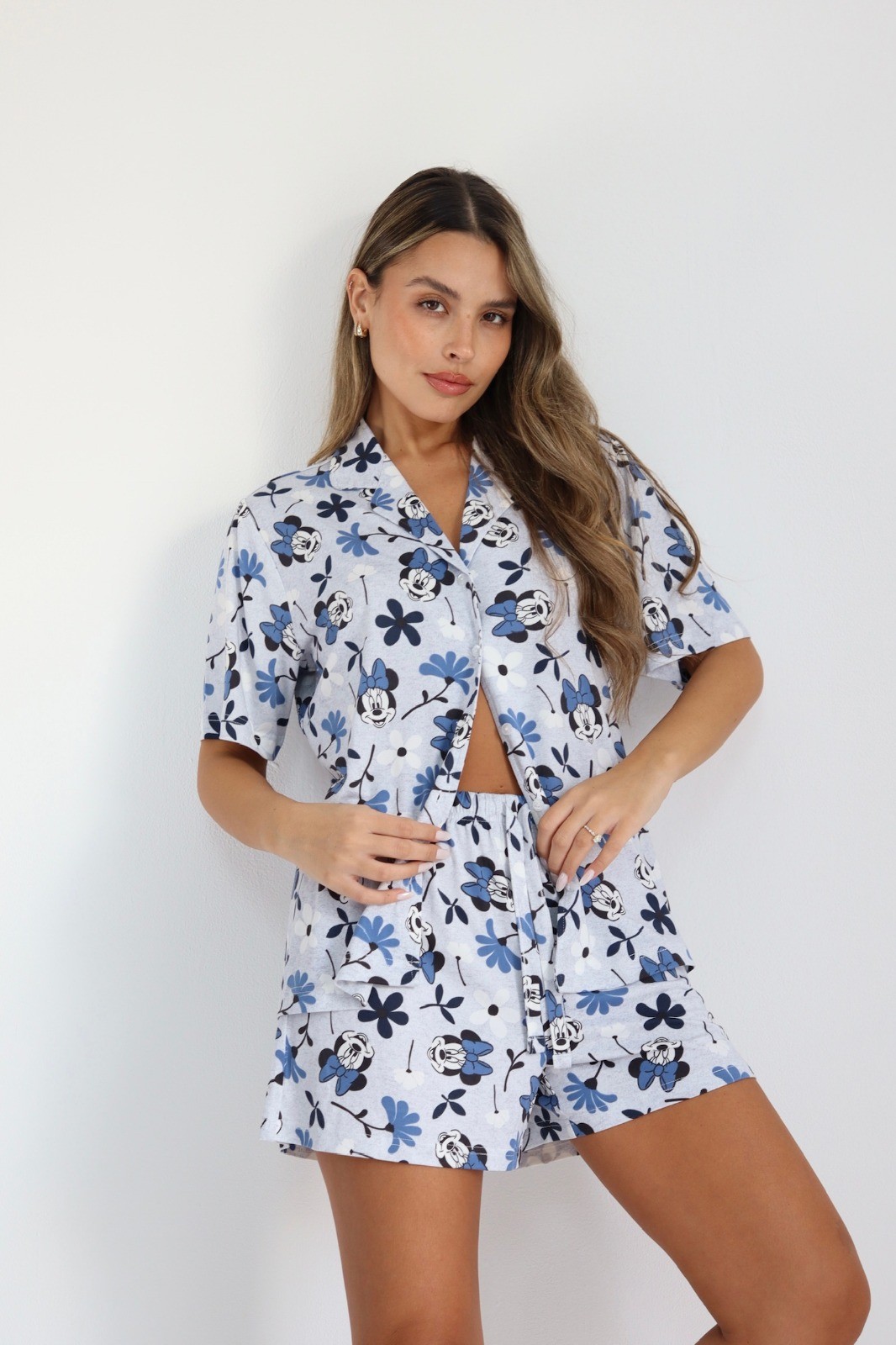 פיג'מה מכופתרת דלתא מיקי